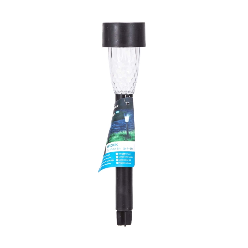 Aigostar - LED Napelemes lámpa LED/0,006W/1,2V 40 mAh 29,7 cm fekete 6500K IP44