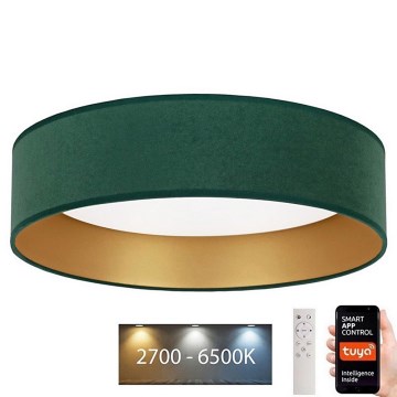 Brilagi - LED Dimmelhető mennyezeti lámpa VELVET SMART LED/24W/230V á. 45 cm 2700-6500K Wi-Fi Tuya zöld/arany + távirányító