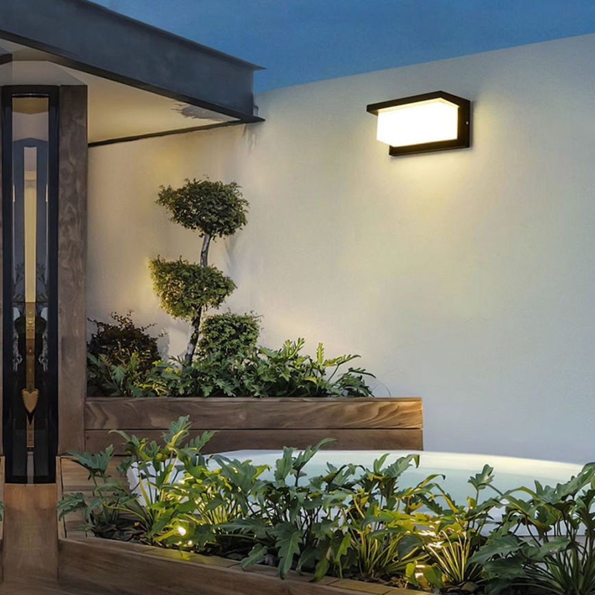 Brilagi - LED Kültéri fali lámpa BRICKY LED/12W/230V fekete IP54