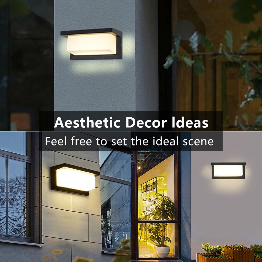Brilagi - LED Kültéri fali lámpa BRICKY LED/12W/230V fekete IP54