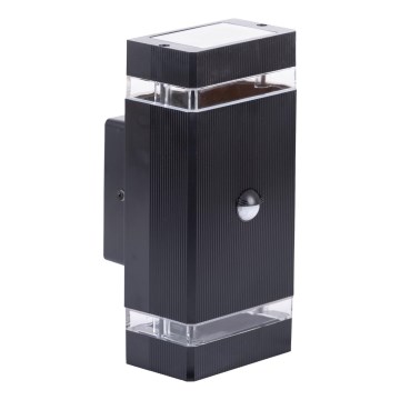 Kültéri fali lámpa érzékelővel NIZZA 2xGU10/35W/230V IP65
