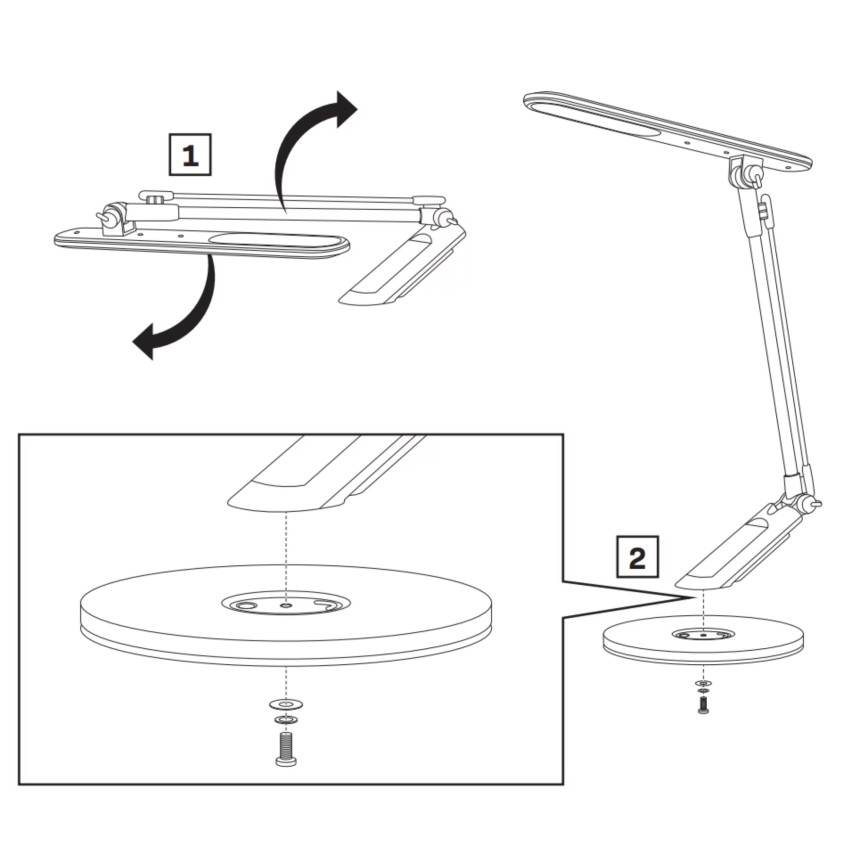 LED Dimmelhető érintős asztali lámpa OPTIMUM LED/7W/230V USB 3000/4000/6000K ezüst