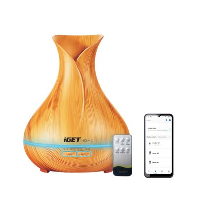 LED RGBW Aromadiffúzor és légpárásító LED/230V 500 ml Wi-Fi + távirányítás